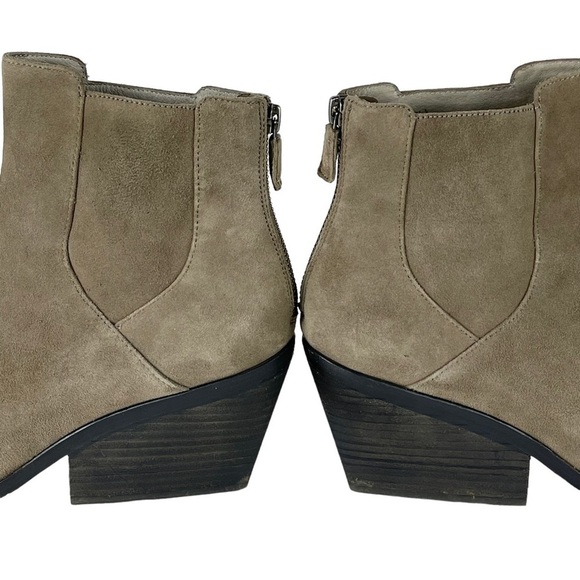 EILEEN FISHER PEER SHADOW TAUPE NUBUCK LEATHER CHELSEA STYLE ANKLE BOOT BOOTIE - Picture 11 of 14